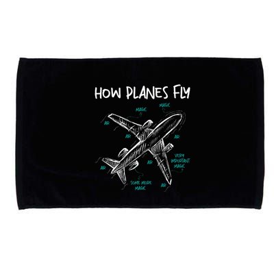 How Planes Fly Aerospace Engineer Aeronautical Engineering Microfiber Hand Towel