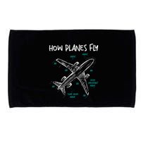 How Planes Fly Aerospace Engineer Aeronautical Engineering Microfiber Hand Towel