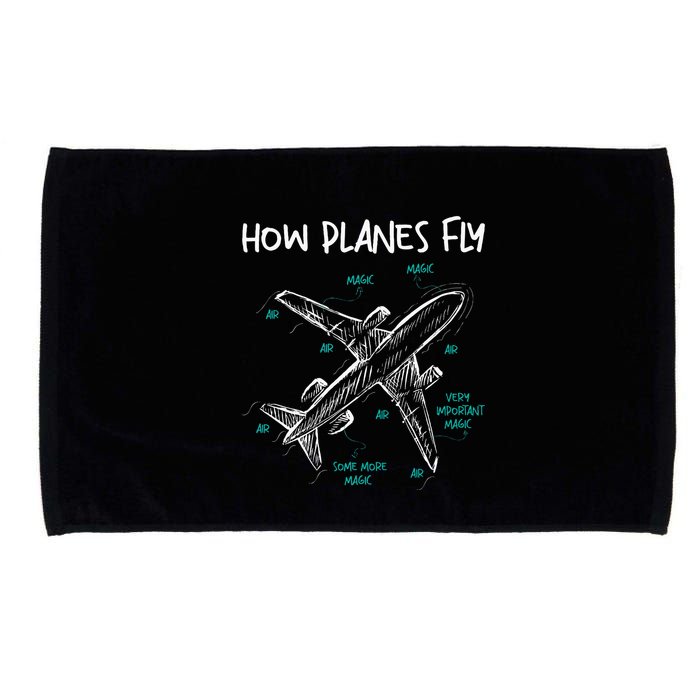 How Planes Fly Aerospace Engineer Aeronautical Engineering Microfiber Hand Towel