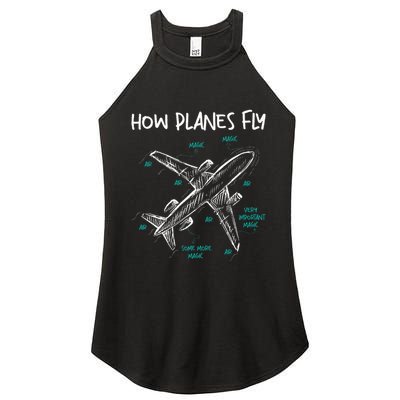 How Planes Fly Aerospace Engineer Aeronautical Engineering Women's Perfect Tri Rocker Tank