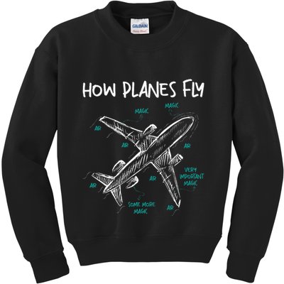 How Planes Fly Aerospace Engineer Aeronautical Engineering Kids Sweatshirt