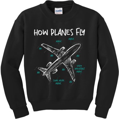 How Planes Fly Aerospace Engineer Aeronautical Engineering Kids Sweatshirt