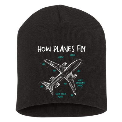 How Planes Fly Aerospace Engineer Aeronautical Engineering Short Acrylic Beanie