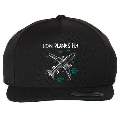 How Planes Fly Aerospace Engineer Aeronautical Engineering Wool Snapback Cap