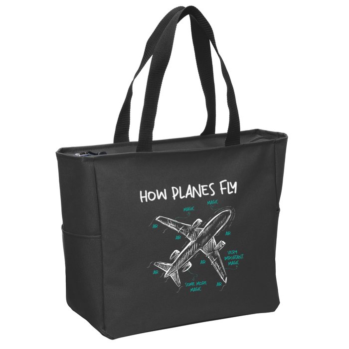 How Planes Fly Aerospace Engineer Aeronautical Engineering Zip Tote Bag