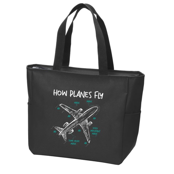 How Planes Fly Aerospace Engineer Aeronautical Engineering Zip Tote Bag