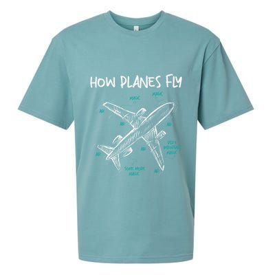 How Planes Fly Aerospace Engineer Aeronautical Engineering Sueded Cloud Jersey T-Shirt