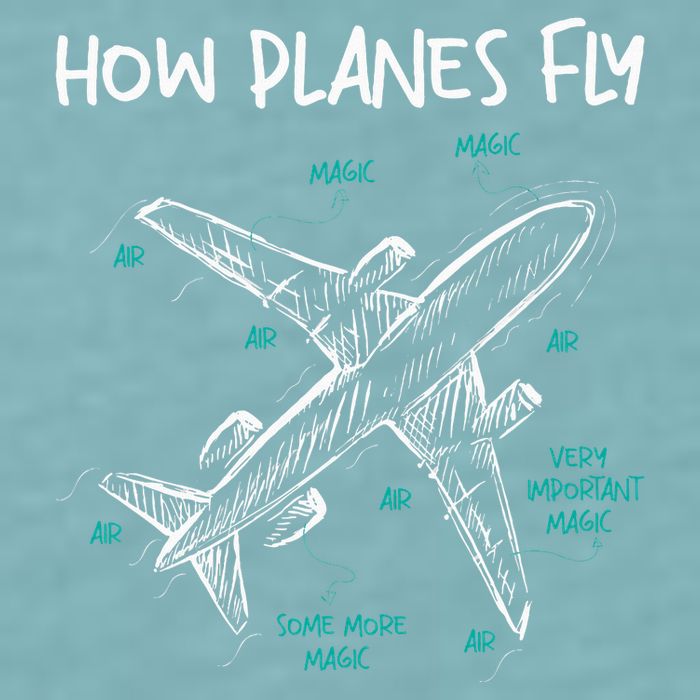 How Planes Fly Aerospace Engineer Aeronautical Engineering Sueded Cloud Jersey T-Shirt