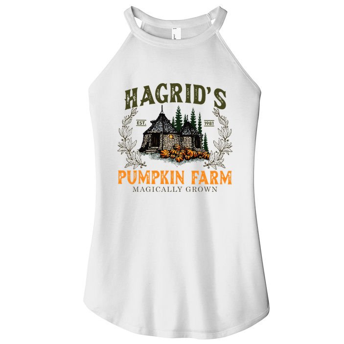 Hagrids Pumpkin Farm Magically Grown Halloween Spooky Season Women's Perfect Tri Rocker Tank