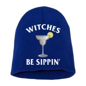 Halloween Party Funny Costume Witches Be Sipping Margaritas Gift Short Acrylic Beanie