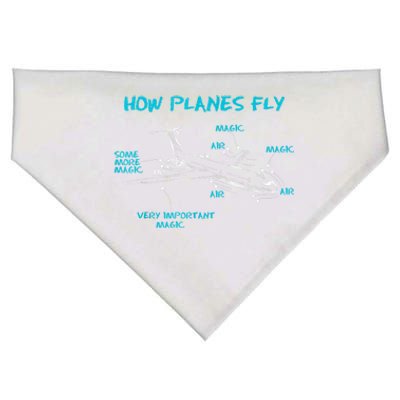 How Planes Fly Funny Aerospace Engineer Engineering T USA-Made Doggie Bandana