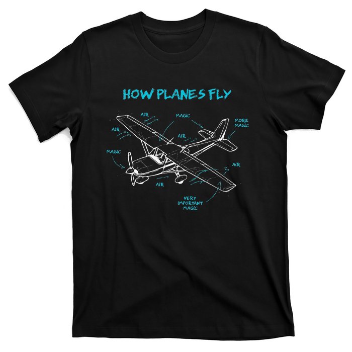 How Planes Fly Funny Aviation Gift RC Plane Pilot T-Shirt