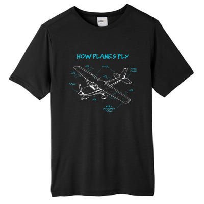 How Planes Fly Funny Aviation Gift RC Plane Pilot Tall Fusion ChromaSoft Performance T-Shirt