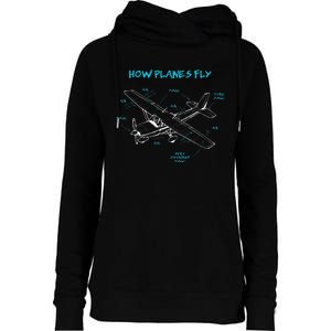 How Planes Fly Funny Aviation Gift RC Plane Pilot Womens Funnel Neck Pullover Hood