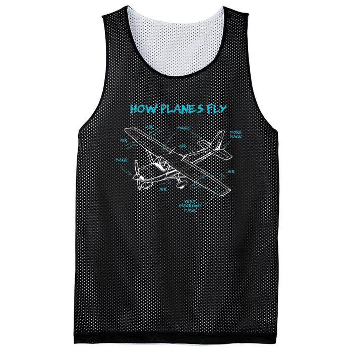 How Planes Fly Funny Aviation Gift RC Plane Pilot Mesh Reversible Basketball Jersey Tank