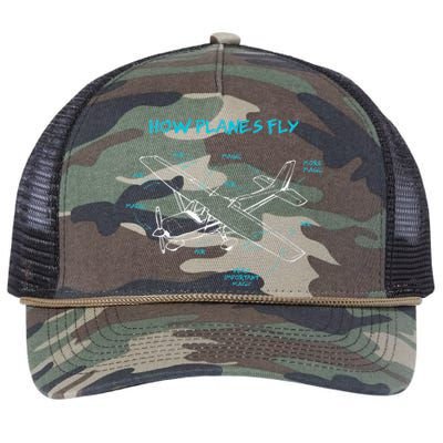 How Planes Fly Funny Aviation Gift RC Plane Pilot Retro Rope Trucker Hat Cap