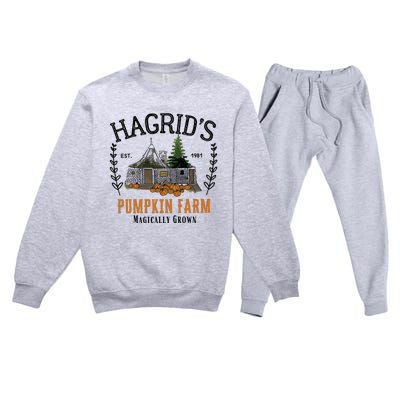 HagridS Pumpkin Farm Thanksgiving 2024 Premium Crewneck Sweatsuit Set