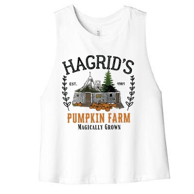 HagridS Pumpkin Farm Thanksgiving 2024 Women's Racerback Cropped Tank