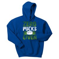 Hockey Player Funny Zero Pucks Given Meaningful Gift Kids Hoodie