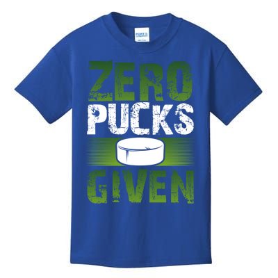 Hockey Player Funny Zero Pucks Given Meaningful Gift Kids T-Shirt