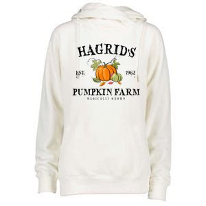 HagridS Pumpkin Farm Fall Autumn Pumpkin Garden Womens Funnel Neck Pullover Hood