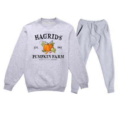 HagridS Pumpkin Farm Fall Autumn Pumpkin Garden Premium Crewneck Sweatsuit Set