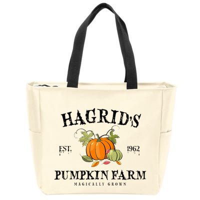HagridS Pumpkin Farm Fall Autumn Pumpkin Garden Zip Tote Bag