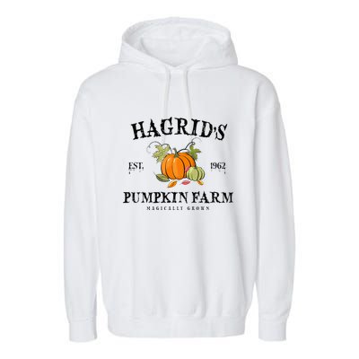 HagridS Pumpkin Farm Fall Autumn Pumpkin Garden Garment-Dyed Fleece Hoodie