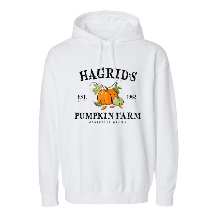 HagridS Pumpkin Farm Fall Autumn Pumpkin Garden Garment-Dyed Fleece Hoodie