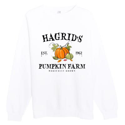 HagridS Pumpkin Farm Fall Autumn Pumpkin Garden Premium Crewneck Sweatshirt