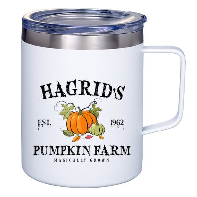 HagridS Pumpkin Farm Fall Autumn Pumpkin Garden 12oz Stainless Steel Coffee Mug