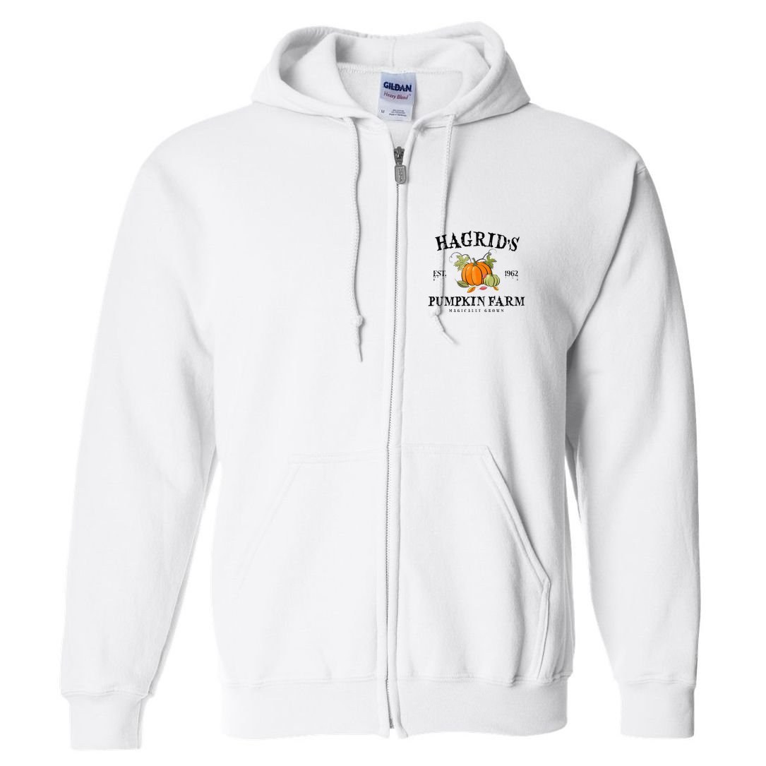 HagridS Pumpkin Farm Fall Autumn Pumpkin Garden Full Zip Hoodie