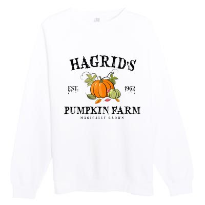 HagridS Pumpkin Farm Fall Autumn Pumpkin Garden Premium Crewneck Sweatshirt