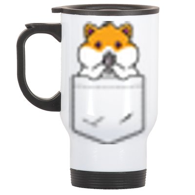 Hamster Pocket Funny Hamster Kawaii Stainless Steel Travel Mug