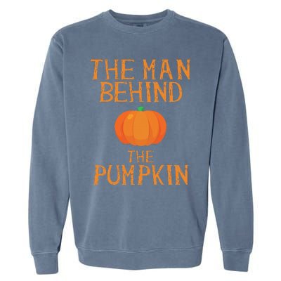 Halloween Pregnancy Funny Pumpkin Dad Costume Garment-Dyed Sweatshirt