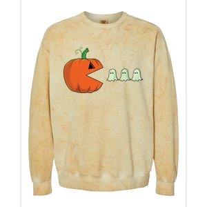 Halloween Pumpkin Funny Ghosts Boy Women Colorblast Crewneck Sweatshirt