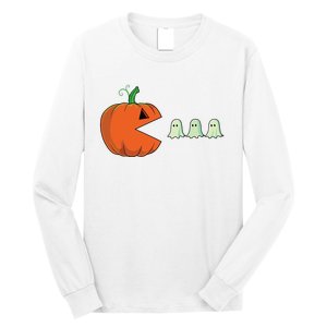 Halloween Pumpkin Funny Ghosts Boy Women Long Sleeve Shirt