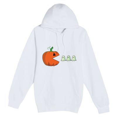 Halloween Pumpkin Funny Ghosts Boy Women Premium Pullover Hoodie