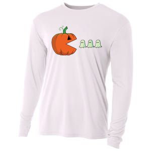 Halloween Pumpkin Funny Ghosts Boy Women Cooling Performance Long Sleeve Crew