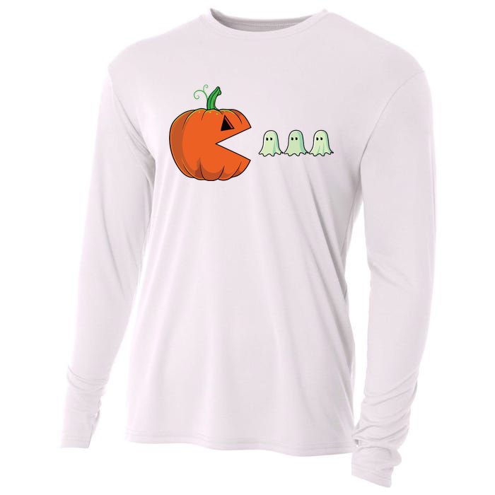 Halloween Pumpkin Funny Ghosts Boy Women Cooling Performance Long Sleeve Crew