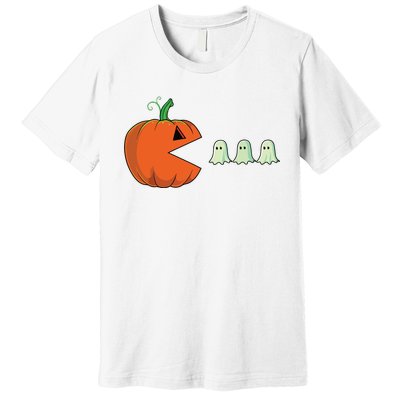 Halloween Pumpkin Funny Ghosts Boy Women Premium T-Shirt