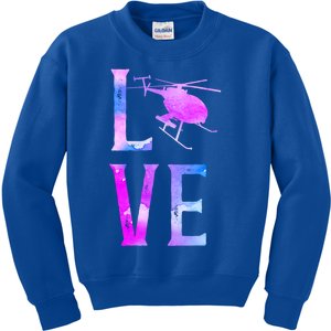 Helicopter Pilot Friend Love Great Gift Kids Sweatshirt