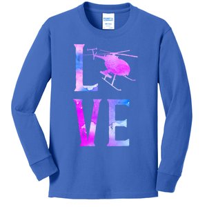 Helicopter Pilot Friend Love Great Gift Kids Long Sleeve Shirt