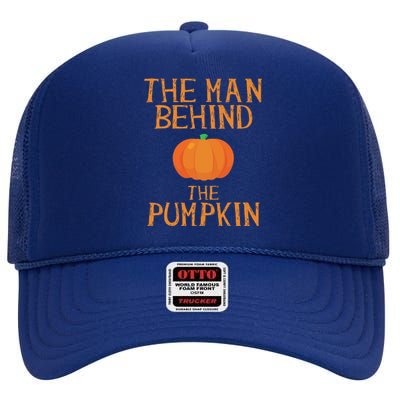 Halloween Pregnancy For Funny Funny Pumpkin Dad Costume High Crown Mesh Back Trucker Hat