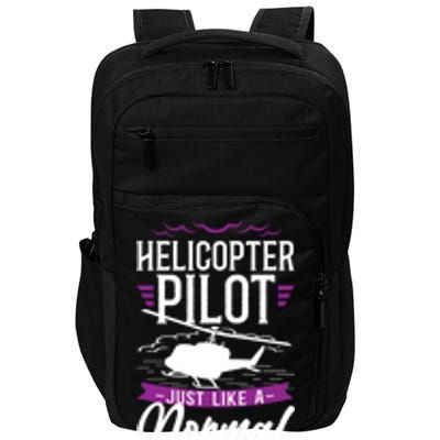 Helicopter Pilot Friend Vintage Im A Helicopter Pilots Funny Gift Impact Tech Backpack