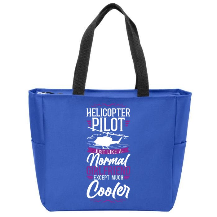 Helicopter Pilot Friend Vintage Im A Helicopter Pilots Funny Gift Zip Tote Bag