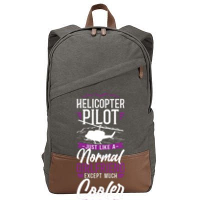 Helicopter Pilot Friend Vintage Im A Helicopter Pilots Funny Gift Cotton Canvas Backpack