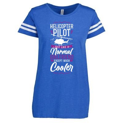 Helicopter Pilot Friend Vintage Im A Helicopter Pilots Funny Gift Enza Ladies Jersey Football T-Shirt