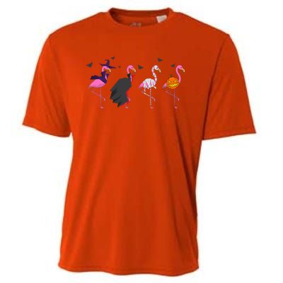 Halloween Pink Flamingo Costume Witch Vampire Mummy Jack Gift Cooling Performance Crew T-Shirt