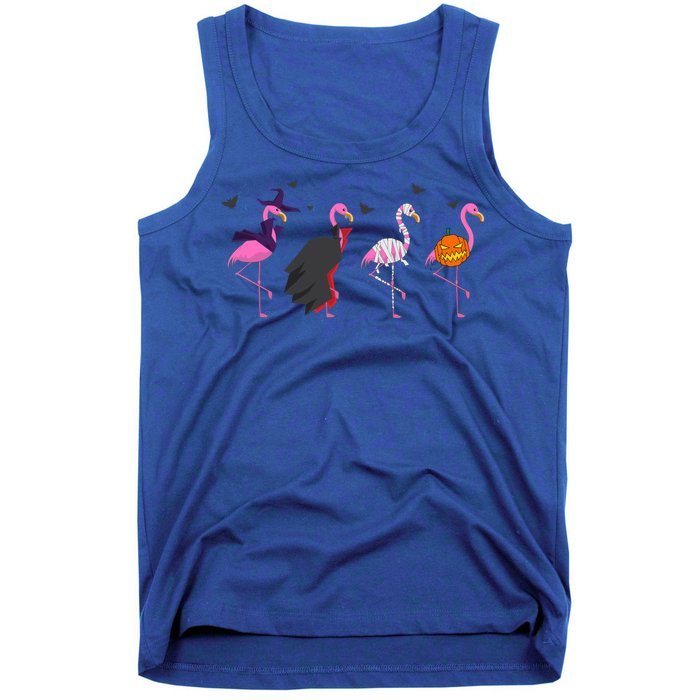 Halloween Pink Flamingo Costume Witch Vampire Mummy Jack Gift Tank Top